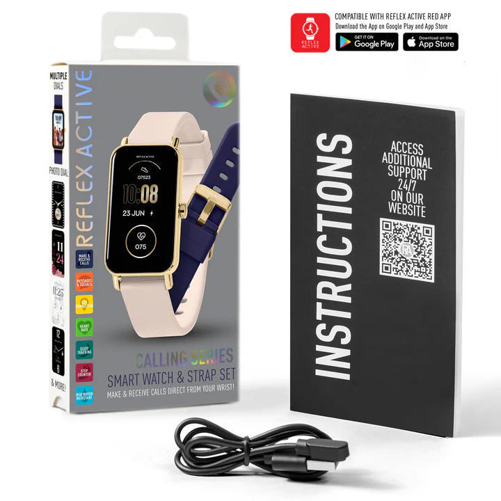 Reflex Active NEXUS 100 Smart Nude and Blue Interchangeable Strap Calling Watch RA53-2228-SET