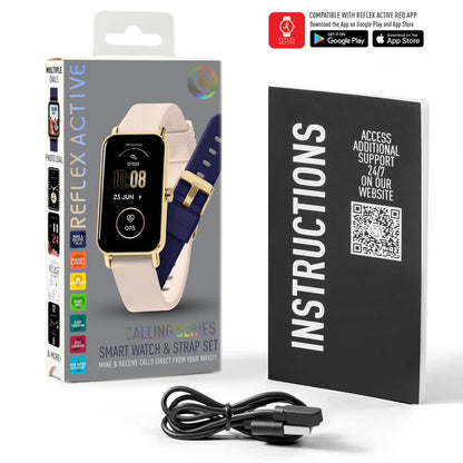 Reflex Active NEXUS 100 Smart Nude and Blue Interchangeable Strap Calling Watch RA53-2228-SET