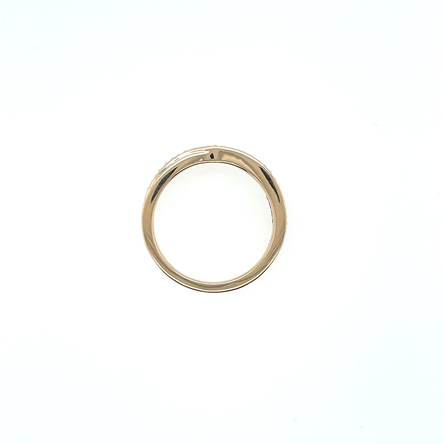 9ct Yellow Gold Diamond 0.12ct Crossover Ring X149