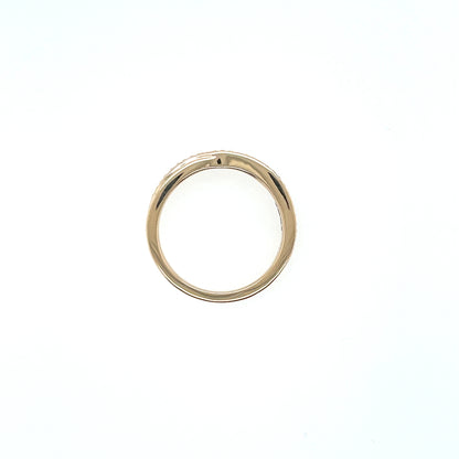 9ct Yellow Gold Diamond 0.12ct Crossover Ring X149