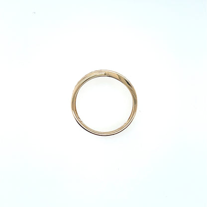 9ct Yellow Gold Diamond 0.20ct Crossover Ring X150