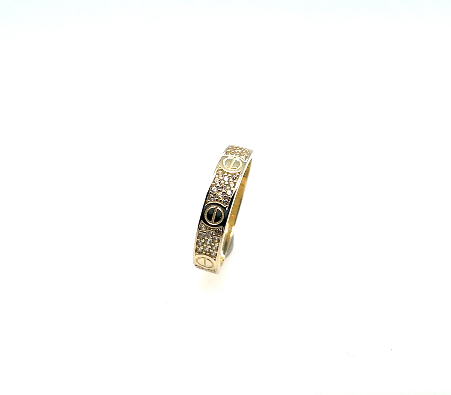 9ct Gold CZ "Love" Ring GRZ367