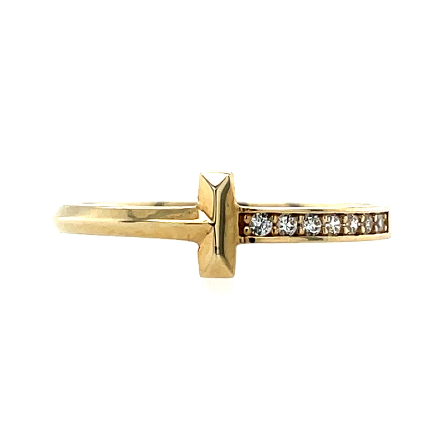 9ct Gold CZ  Stacking Ring GRZ341 D