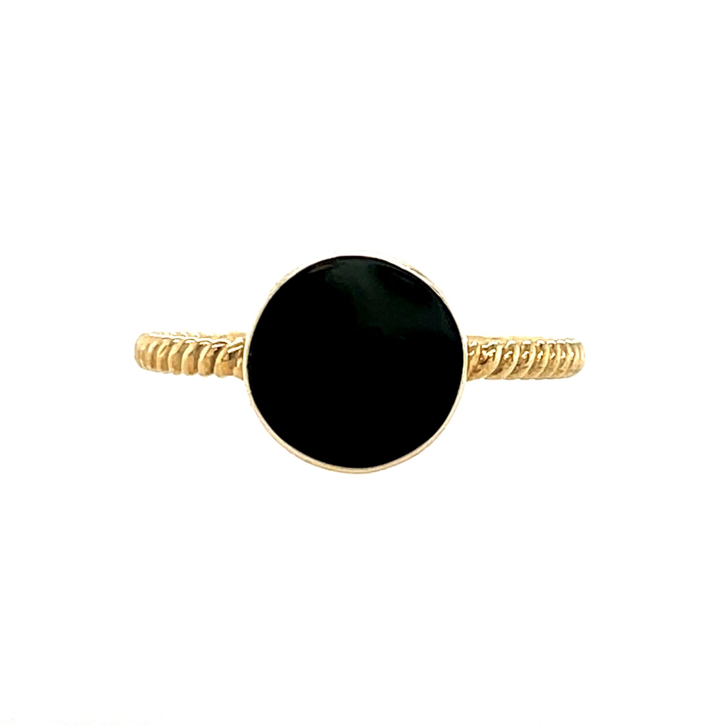 9ct Gold Round Disc Ring GR376