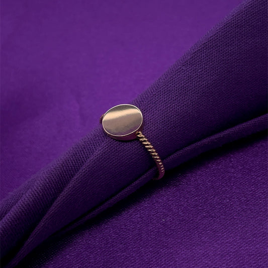 9ct Gold Round Disc Ring GR376