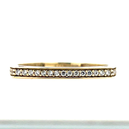 9ct Gold CZ Square Top Ring GRZ319 D