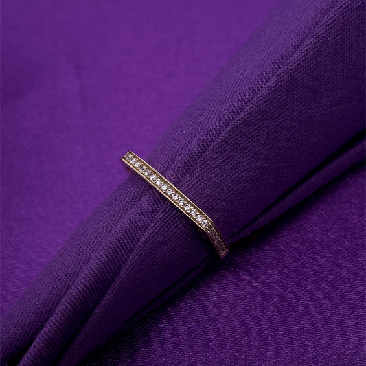 9ct Gold CZ Square Top Ring GRZ319 D