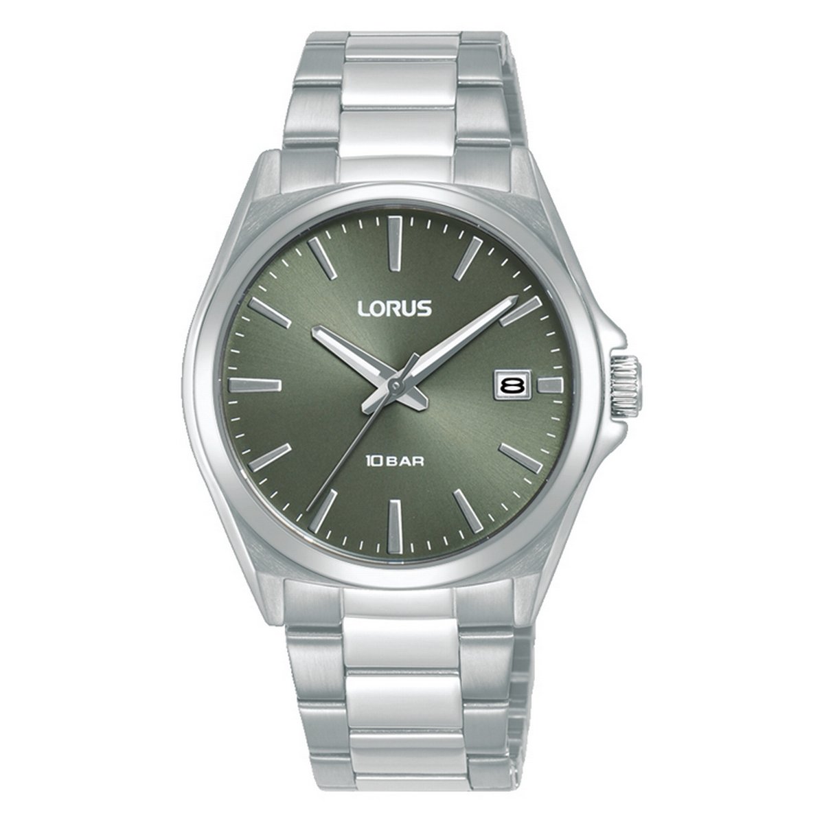 LORUS QUARTZ LADIES STAINLESS STEEL GREEN DIAL BRACELET WATCH RH959SX9