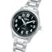 LORUS QUARTZ GENTS STAINLESS STEEL BLACK DIAL BRACELET WATCH RH979RX9