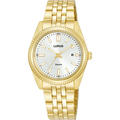 LORUS QUARTZ LADIES GOLD PLATED CHAMPAGNE DIAL BRACELET WATCH RJ284BX9