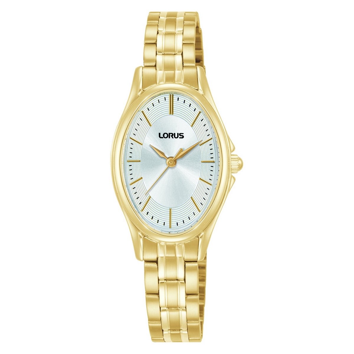 LORUS QUARTZ LADIES GOLD PLATED WHITE DIAL BRACELET WATCH RRX88JX9