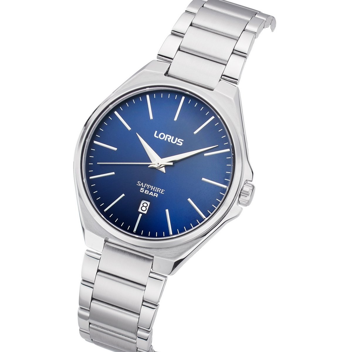 LORUS QUARTZ GENTS STAINLESS STEEL BLUE DIAL BRACELET WATCH RS947DX9