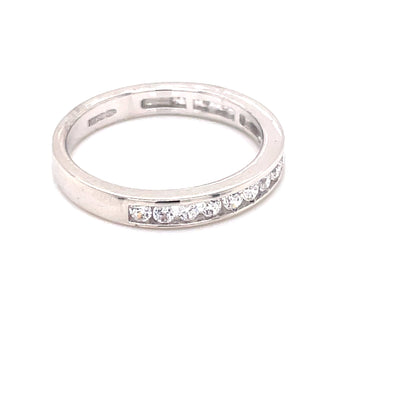 Sterling Silver CZ Wedding/Eternity Ring Channel-set RSE114