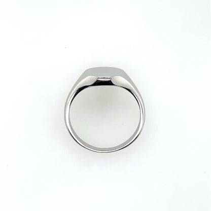 Sterling Silver Mens Oval Signet Ring RSW070