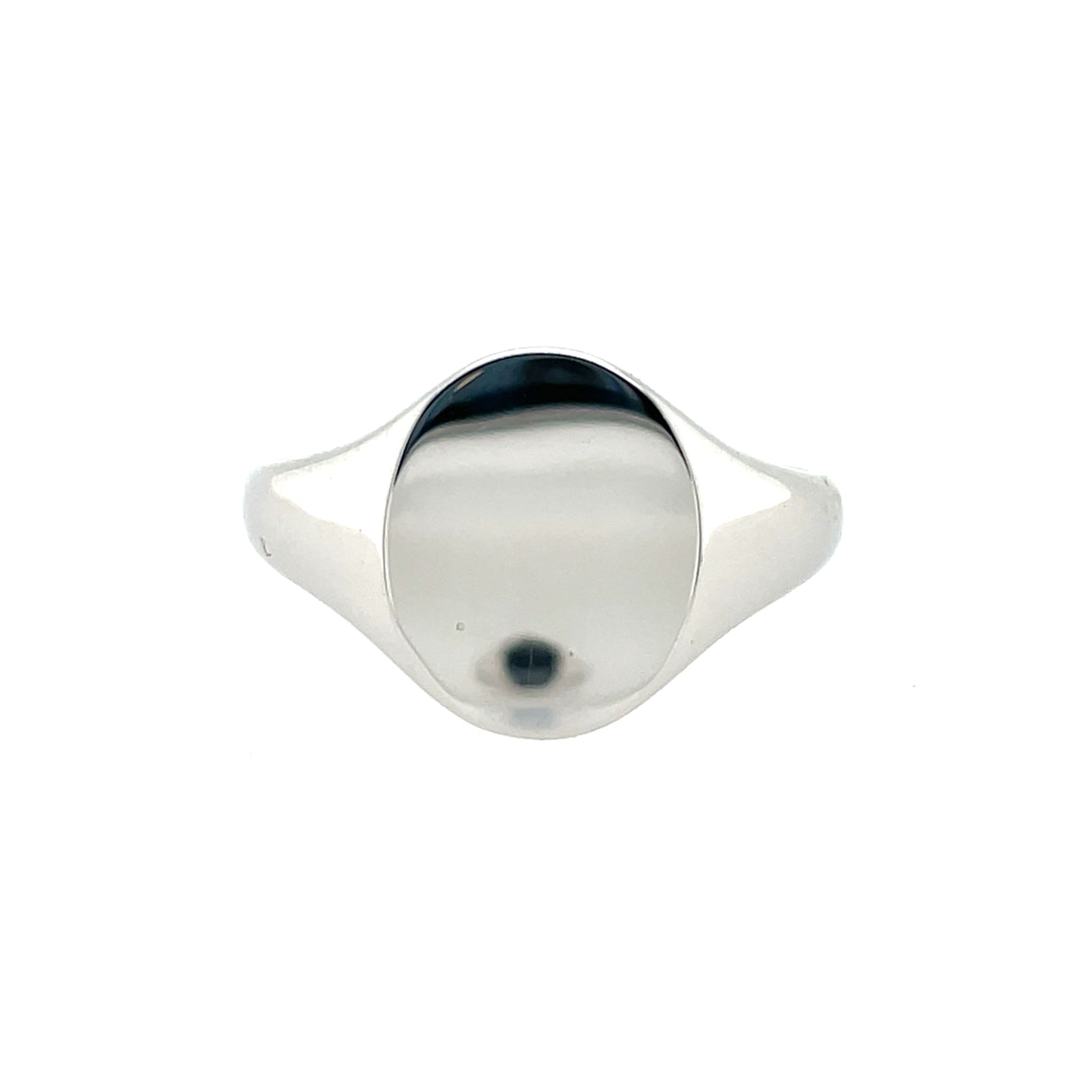 Sterling Silver Mens Oval Signet Ring RSW070