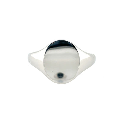 Sterling Silver Mens Oval Signet Ring RSW070