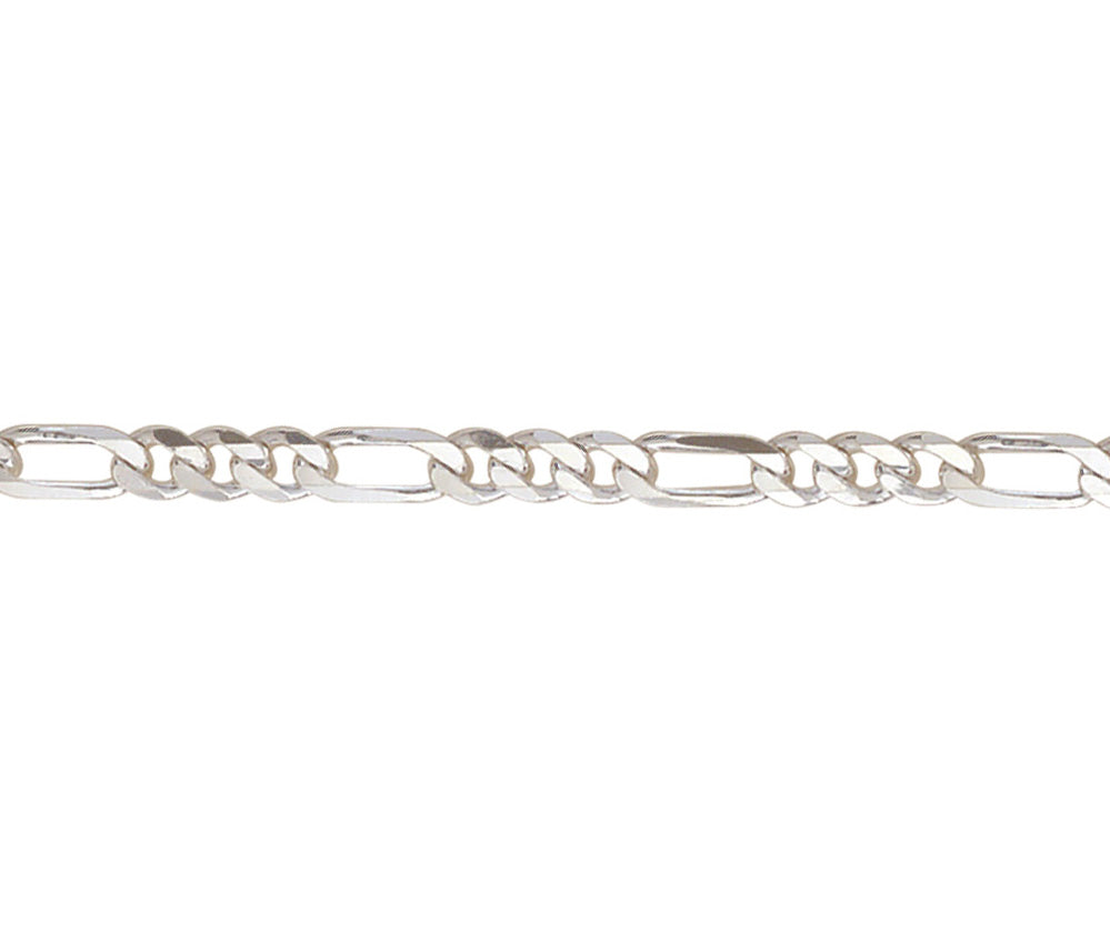 Sterling Silver 8 inch Figaro Bracelet S150FG08