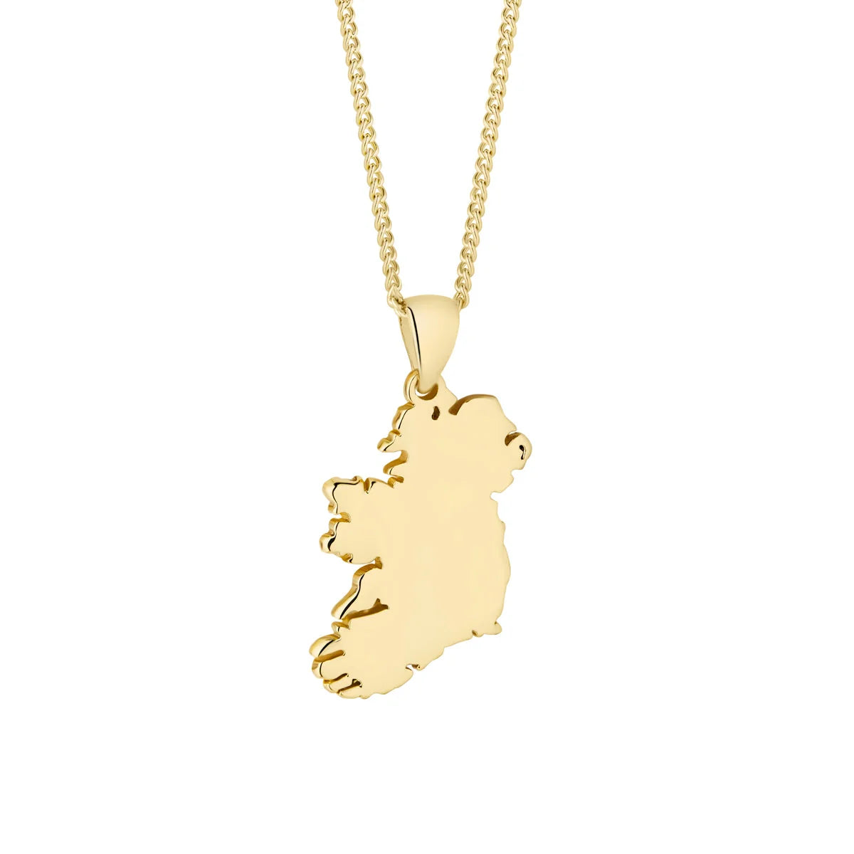 Gold Plated Large Map Of Ireland Pendant S47458