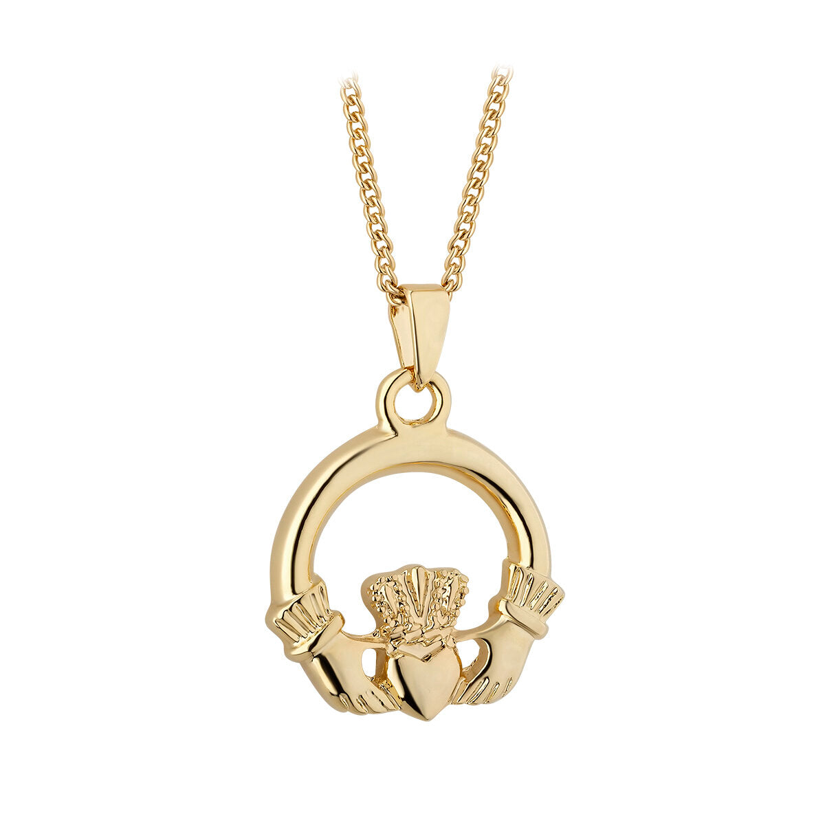 GOLD PLATED CLADDAGH PENDANT S4893
