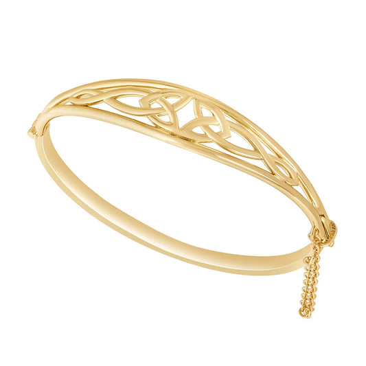 Gold Plated Trinity Knot Bangle S50211