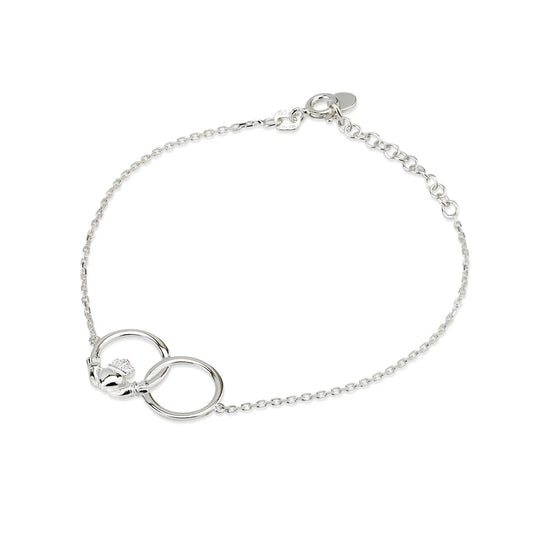 SILVER CLADDAGH CIRCLE BRACELET S5977