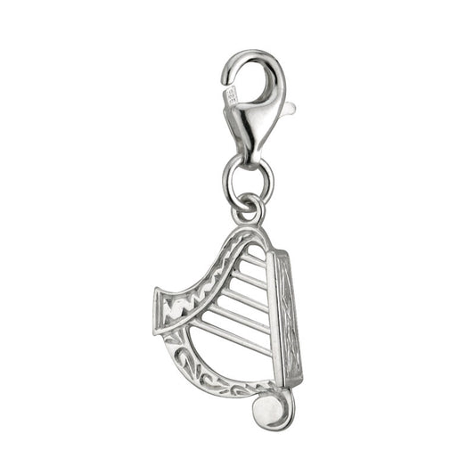 Sterling Silver Harp Charm