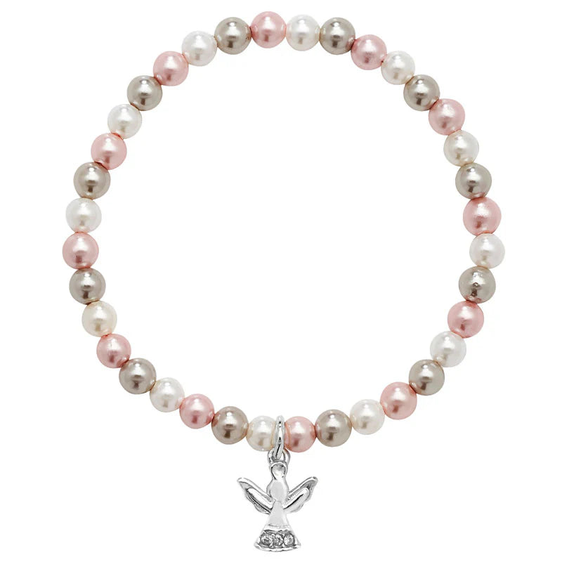 Pearl Communion Bracelet with Angel SA87171