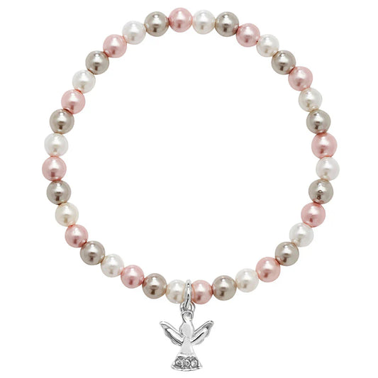Pearl Communion Bracelet with Angel SA87171