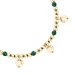 MORELLATO GOLD PLATED TALISMANI BRACELET GREEN AGATE HEARTS SAIX15