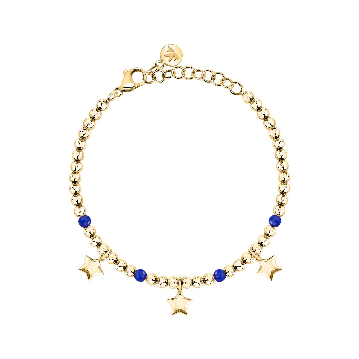 MORELLATO GOLD PLATED TALISMANI BRACELET BLUE AGATE STARS SAIX25