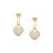 Morellato Gold plated Istanti Hoop Earrings Pavé Heart SAVZ15