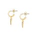 Morellato Gold plated Istanti Hoop Earrings Pavé Heart SAVZ15