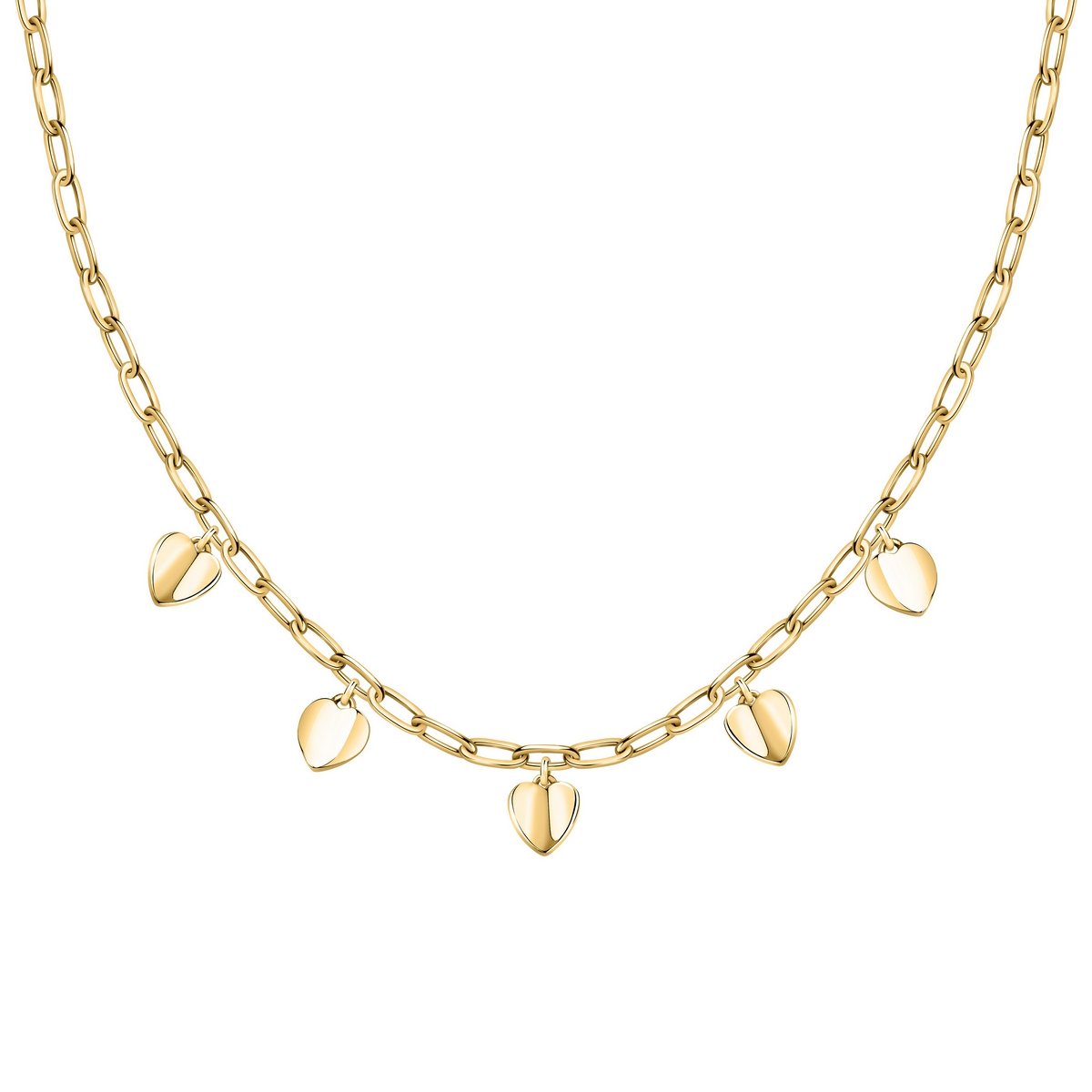 MORELLATO GOLD PLATED PAILLETTES HEART NECKLACE SAWW01