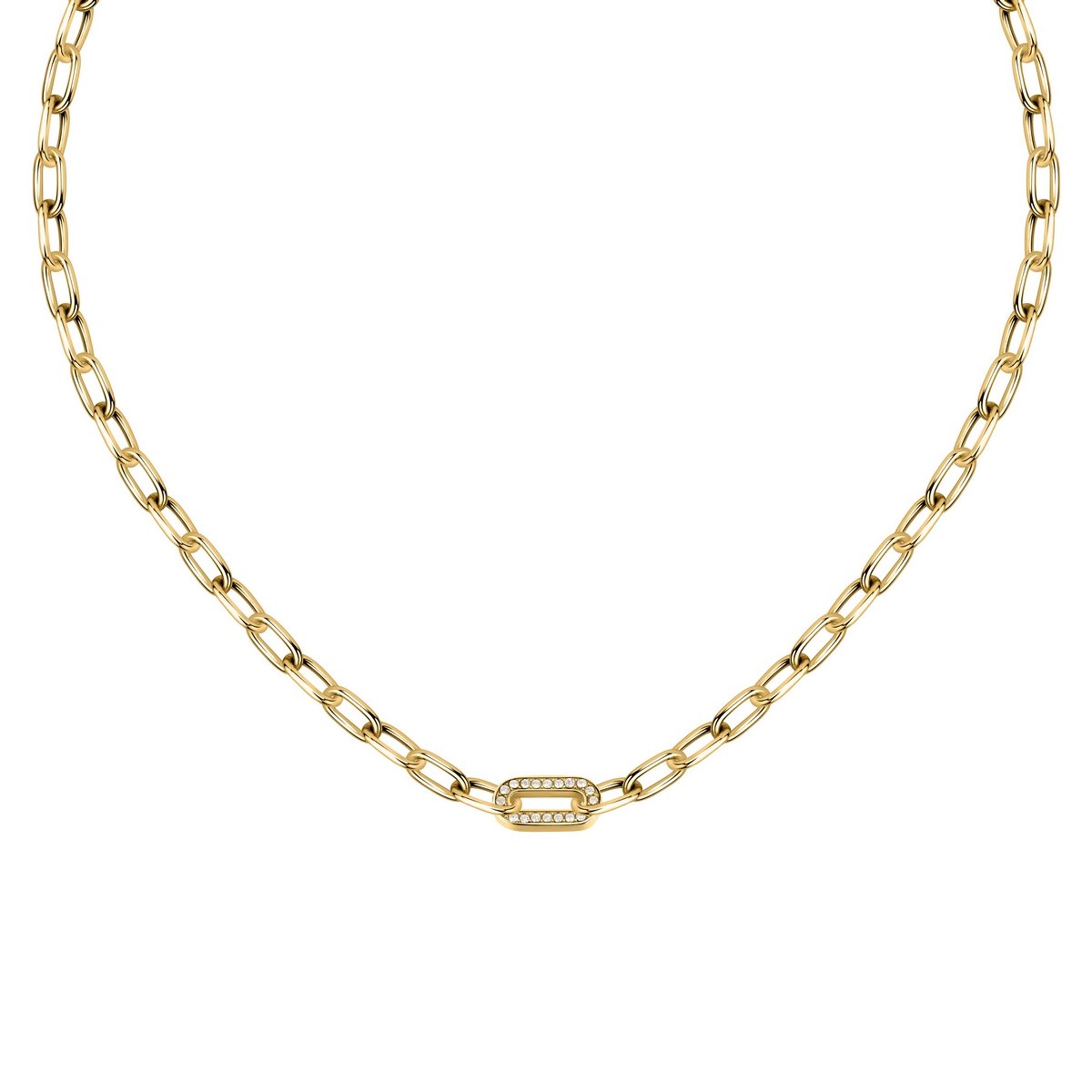 MORELLATO GOLD PLATED INTRECCI NECKLACE CRYSTAL SAZC02