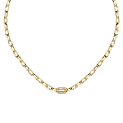 MORELLATO GOLD PLATED INTRECCI NECKLACE CRYSTAL SAZC02
