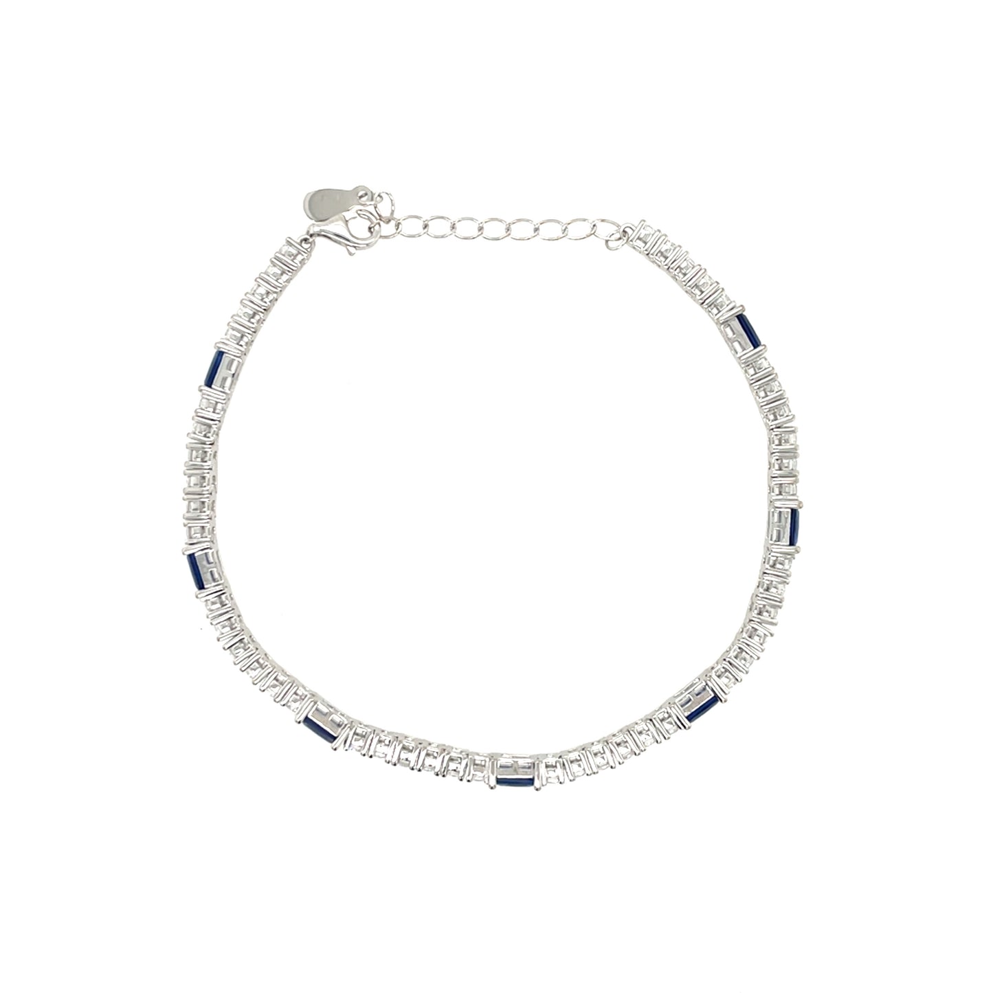 Sterling Silver Sapphire CZ Bracelet SB8130/S