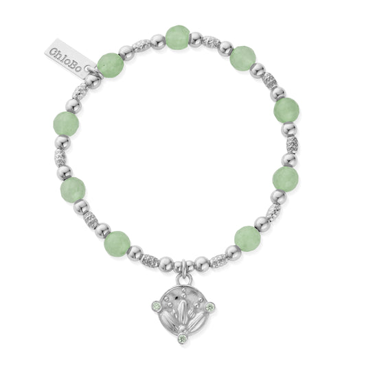 ChloBo In Bloom Silver Sparkling Bloom Aventurine Bracelet SIBB07