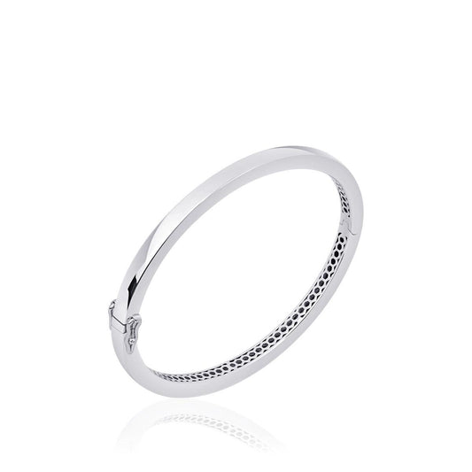 Gisser Silver 4mm Square Bangle SBB4