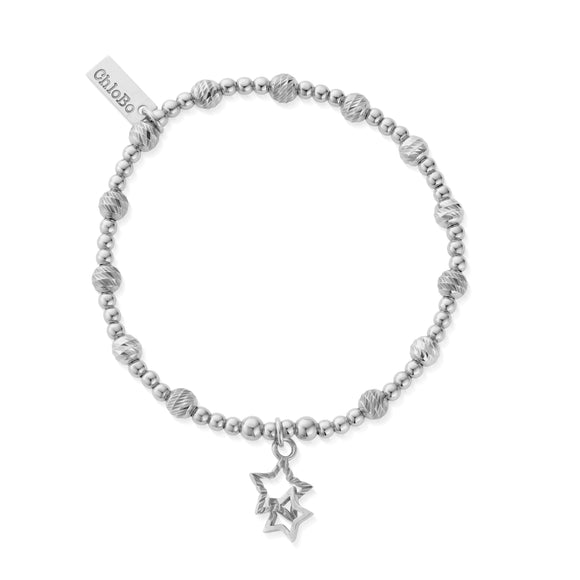 ChloBo In Bloom Silver Interlocking Star Bracelet SIBB04