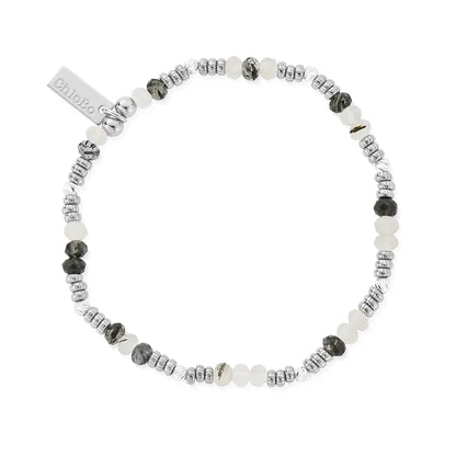 ChloBo Power Within Stone of Empowerment Black Rutilated Quartz Bracelet Silver