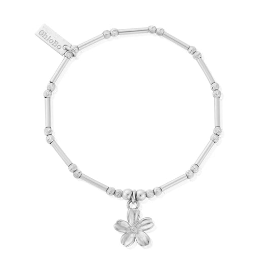 ChloBo Dainty Moon Cut Sparkle Forget Me Not Bracelet