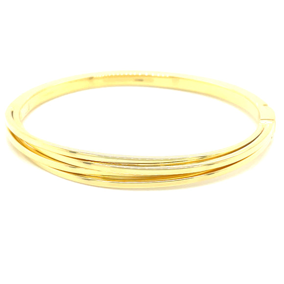 9ct Gold Crossover Oval Bangle GB422