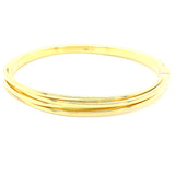 9ct Gold Crossover Oval Bangle GB422