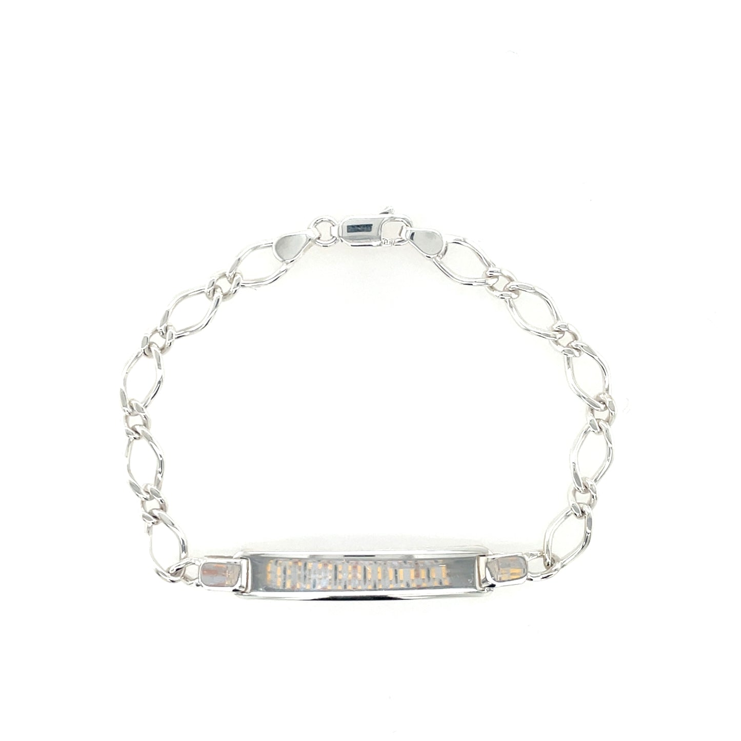 Sterling Silver 18.5cm Engravable Identity Bracelet SCA4ID