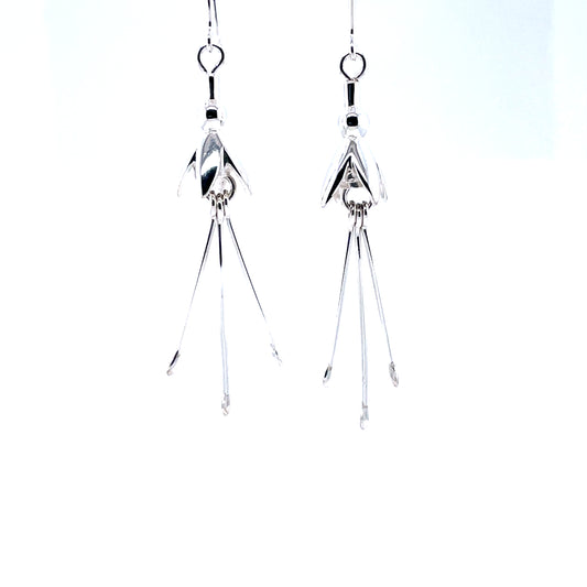 Sterling Silver Irish Fuchsia Drop Earrings SCE065