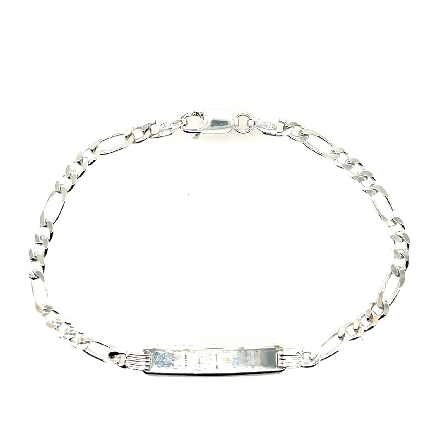 Sterling Silver 19cm Engravable Identity Bracelet SCF7ID