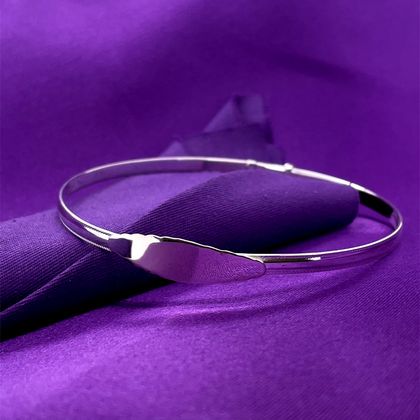 Sterling Silver Engravable Expanding Bangle Adult SCNB103