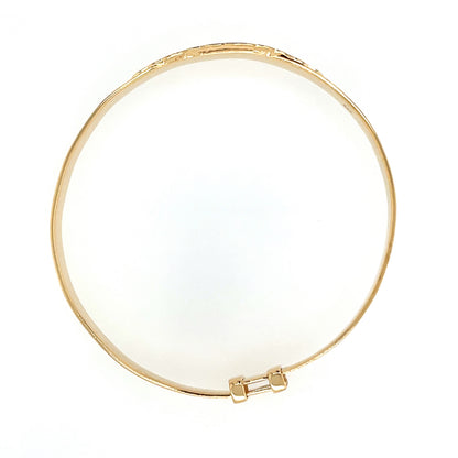 Gold-plated Silver Baby Bangle Claddagh & Celtic Band SCNB107Y