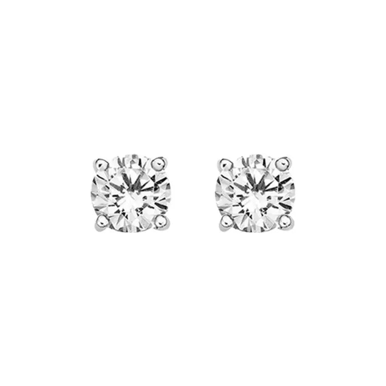 Silver 5mm CZ Stud Earrings SE1031