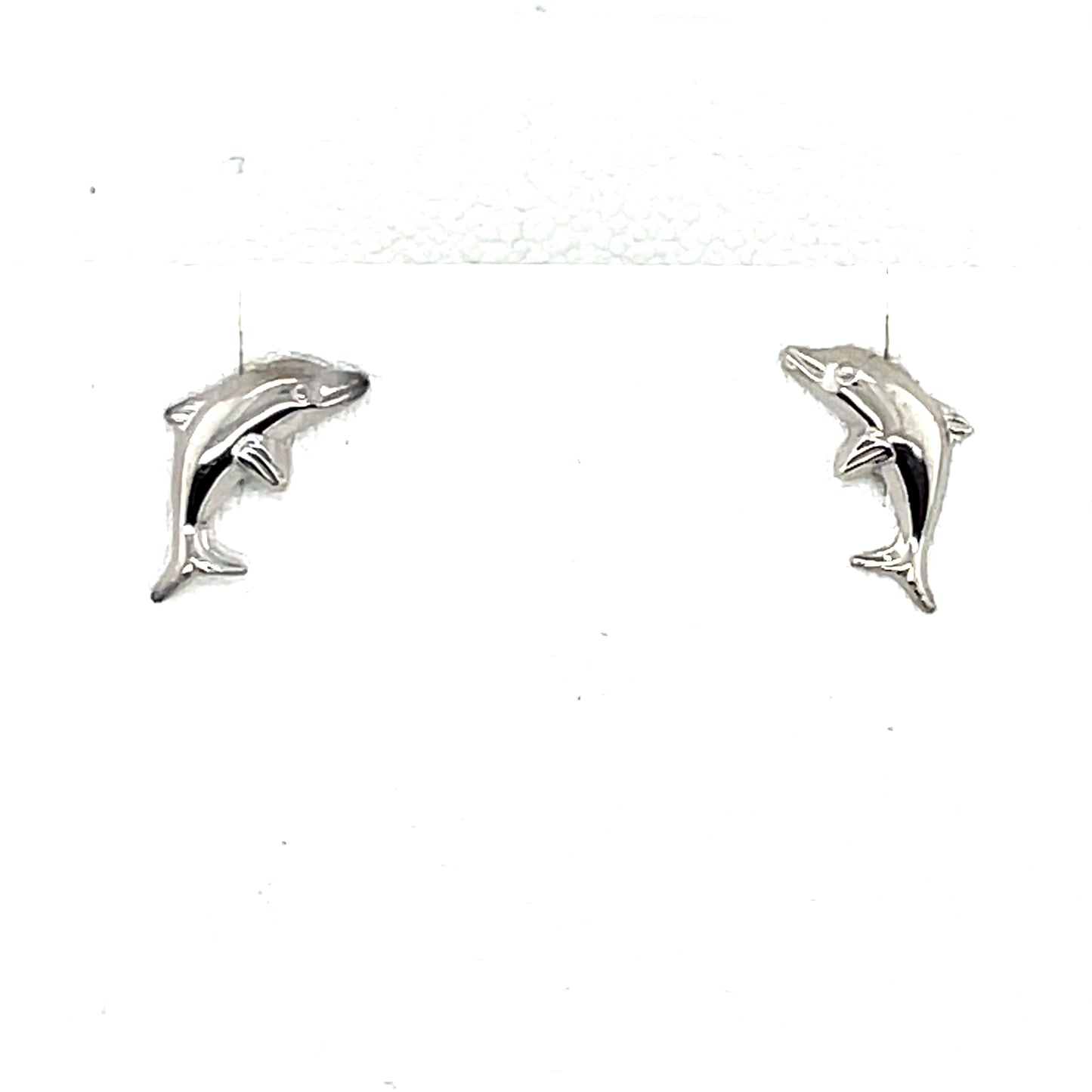 Sterling Silver Dolphin Stud Earrings SE193